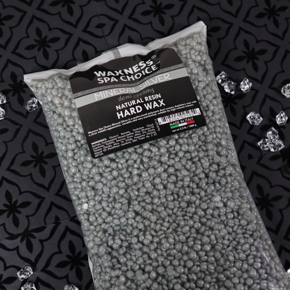 Spa Choice Mineral Silver Demi Creamy Hard Wax Beads 2.2 lb / 1 kg