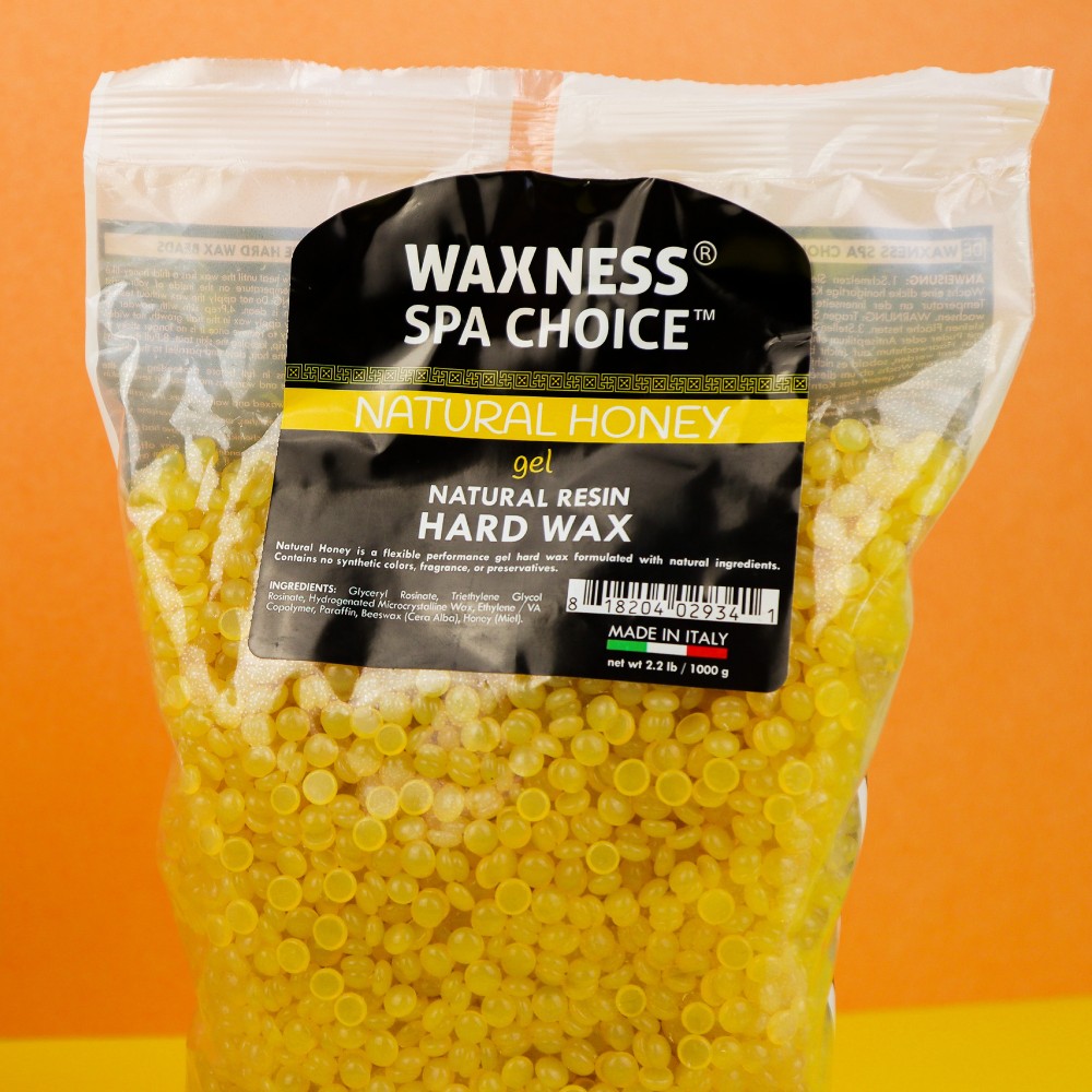 Waxness Spa Choice Natural Honey Gel Hard Wax Beads 2.2 lb / 1 kg