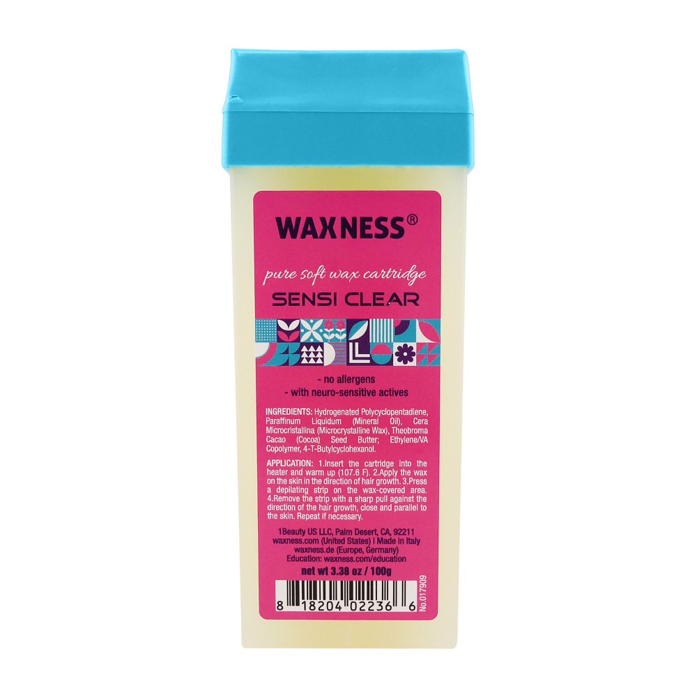 Waxness Sensi Clear Pure Soft Wax Cartridge 3.38 oz 100 g Pack of 4