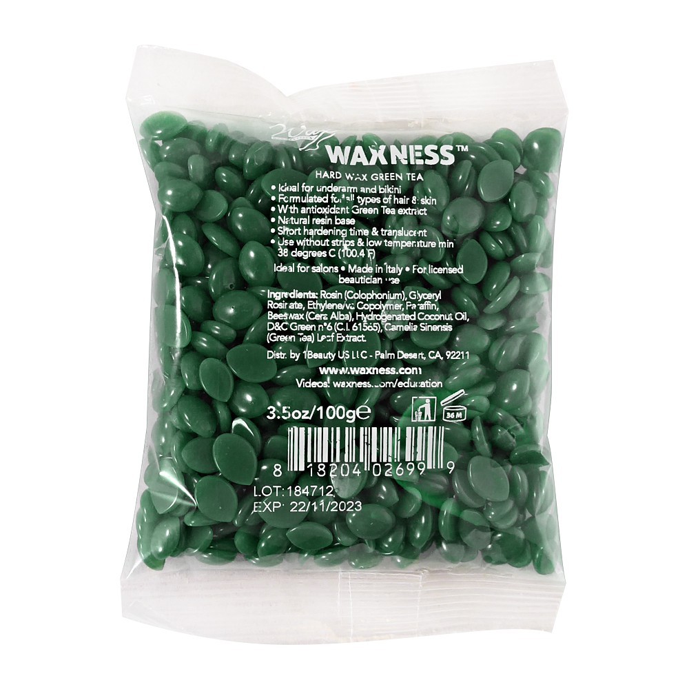 Waxness Green Tea Film Hard Wax Sample 3.5 oz / 100 g