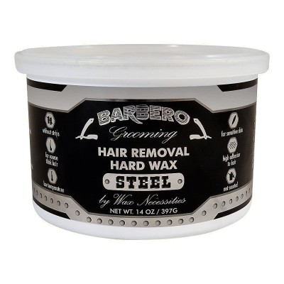 Barbero Hair Removal Hard Wax Tin Steel 14 oz / 397 g