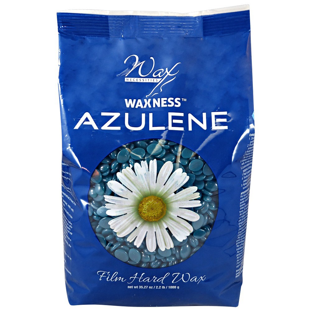 Waxness Azulene Stripless Waxing Kit with 2.2 lb / 1 kg Wax Bag