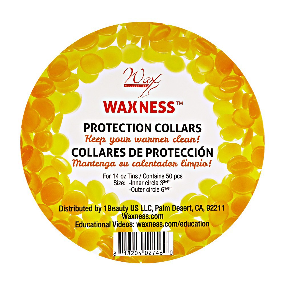 Waxness Assorted Multi-fit Waxing Protection Collars for 14-16 Oz Tins and Pots 3 pack X 50 pcs